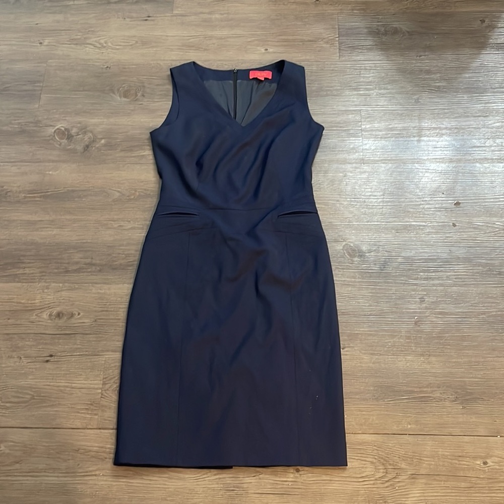 Lavia Sleeveless Sheath Navy Dress